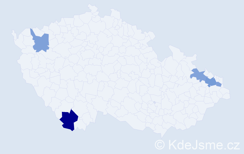 Příjmení: 'Smolec', počet výskytů 8 v celé ČR