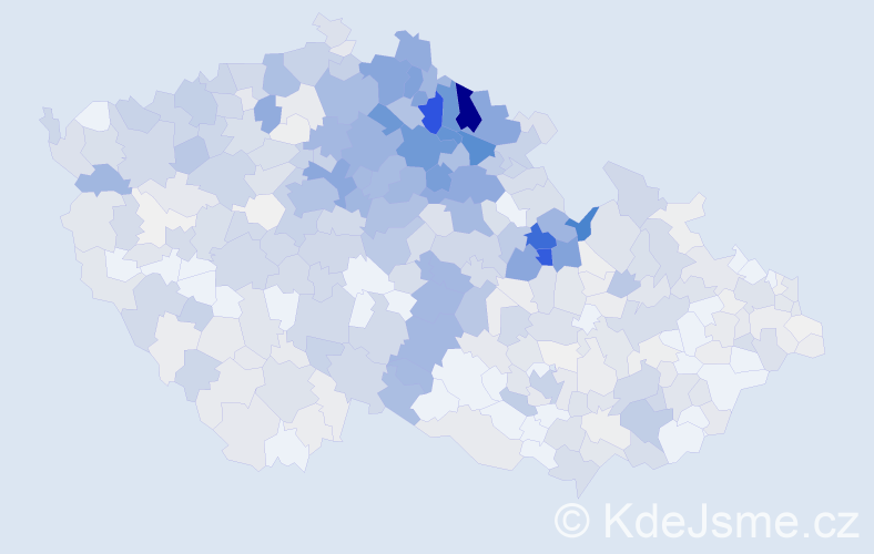 Příjmení: 'Stránský', počet výskytů 2884 v celé ČR