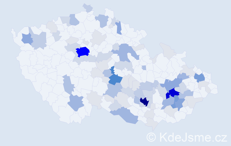 Příjmení: 'Stojanová', počet výskytů 295 v celé ČR