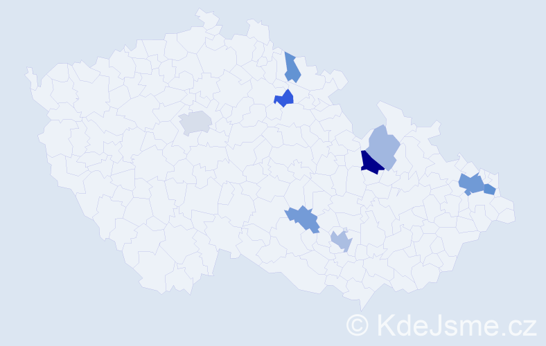 Příjmení: 'Krišová', počet výskytů 22 v celé ČR