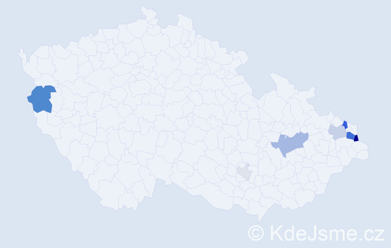 Příjmení: 'Tannenberg', počet výskytů 17 v celé ČR