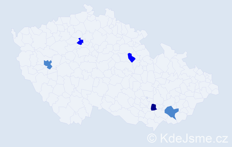 Příjmení: 'Pavlisko', počet výskytů 9 v celé ČR