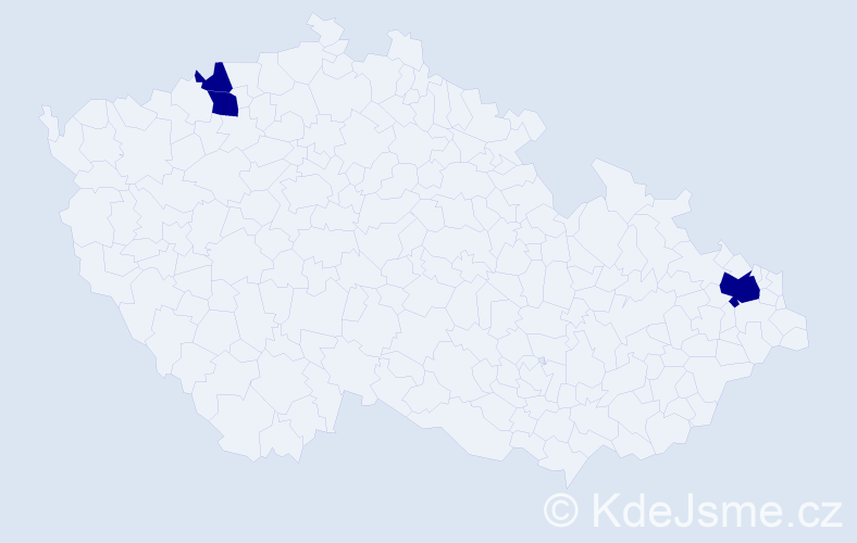 Příjmení: 'Dávidková', počet výskytů 3 v celé ČR