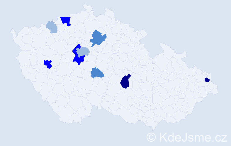 Příjmení: 'Mattis', počet výskytů 23 v celé ČR