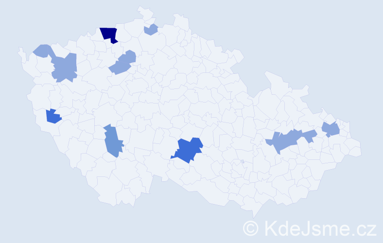 Příjmení: 'Dietzová', počet výskytů 30 v celé ČR