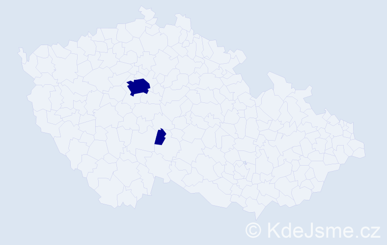 Příjmení: 'Kata', počet výskytů 2 v celé ČR