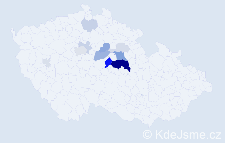 Příjmení: 'Honzíčková', počet výskytů 30 v celé ČR