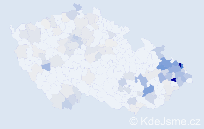 Příjmení: 'Adamčík', počet výskytů 577 v celé ČR