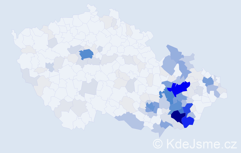 Příjmení: 'Kadlčík', počet výskytů 654 v celé ČR