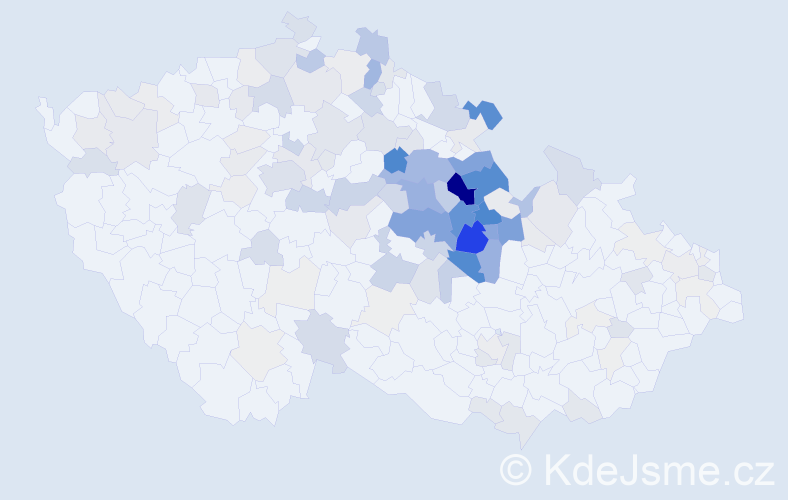 Příjmení: 'Sejkora', počet výskytů 562 v celé ČR