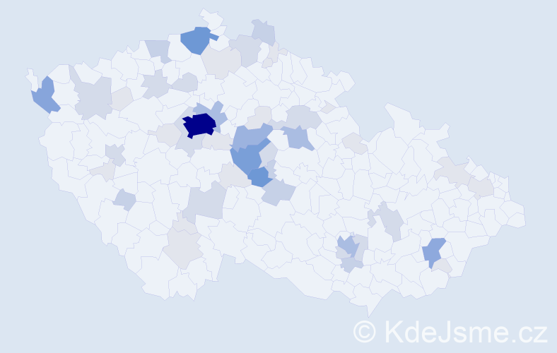 Příjmení: 'Francl', počet výskytů 158 v celé ČR