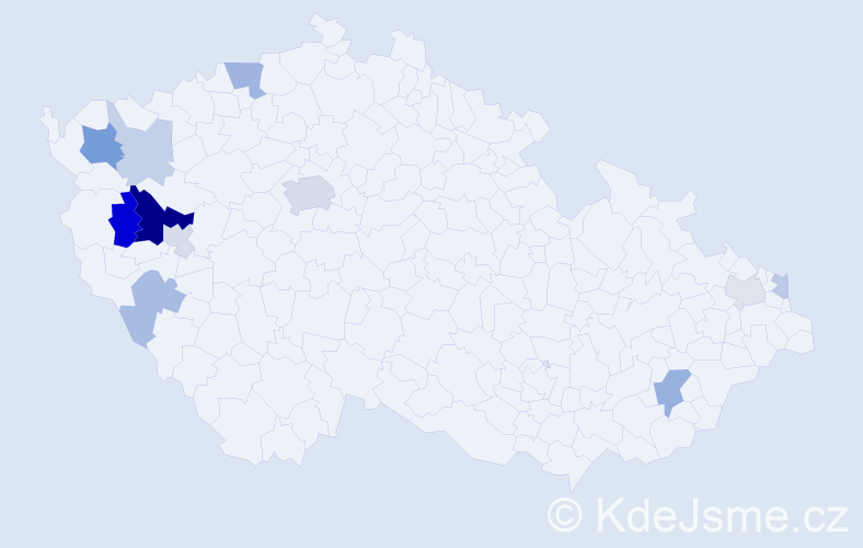 Příjmení: 'Flak', počet výskytů 26 v celé ČR