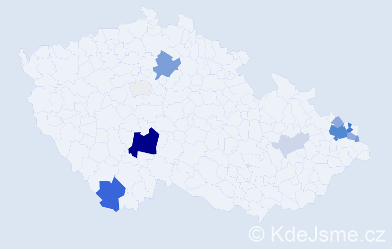 Příjmení: 'Kalafut', počet výskytů 36 v celé ČR
