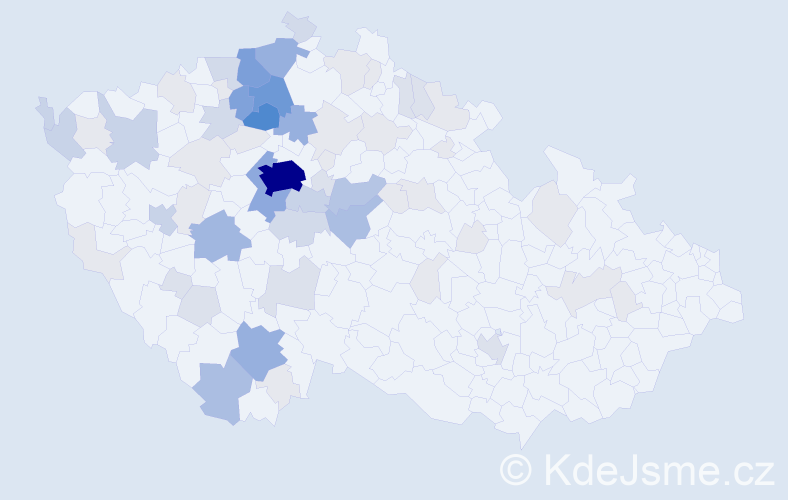 Příjmení: 'Helclová', počet výskytů 251 v celé ČR