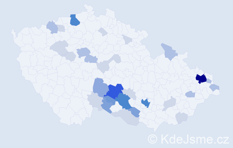 Příjmení: 'Netoličková', počet výskytů 90 v celé ČR