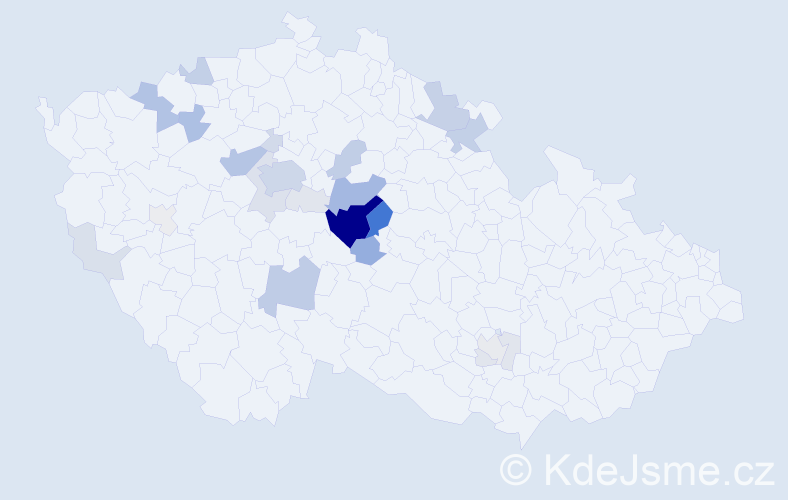 Příjmení: 'Klečák', počet výskytů 100 v celé ČR