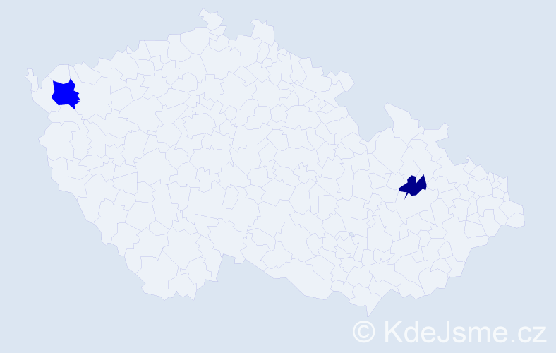 Příjmení: 'Zito', počet výskytů 3 v celé ČR