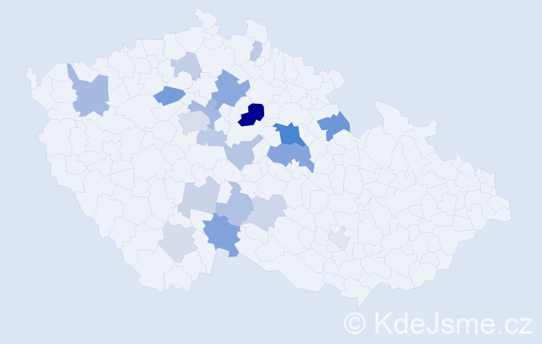 Příjmení: 'Turinová', počet výskytů 44 v celé ČR