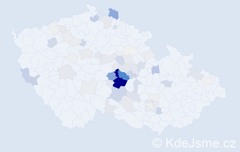 Příjmení: 'Tecl', počet výskytů 270 v celé ČR