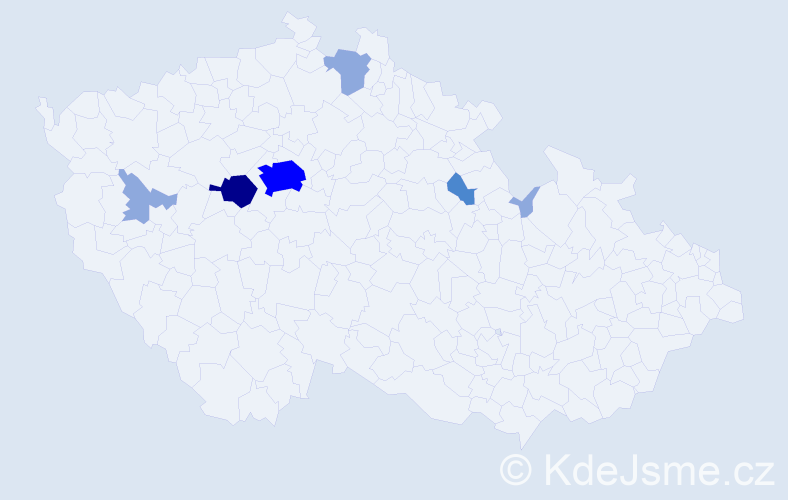 Příjmení: 'Dobrohruška', počet výskytů 14 v celé ČR