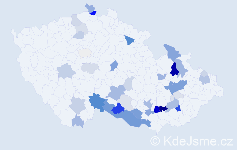 Příjmení: 'Seitl', počet výskytů 123 v celé ČR