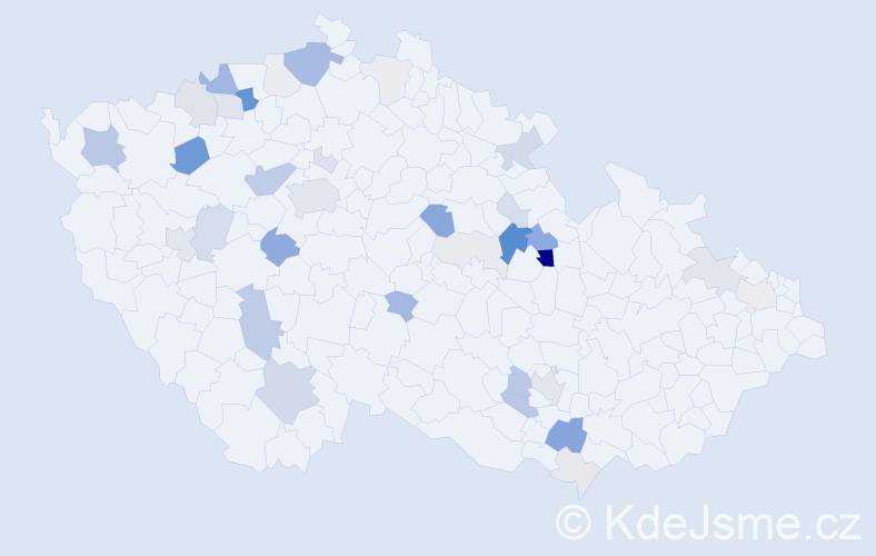 Příjmení: 'Cibula', počet výskytů 136 v celé ČR