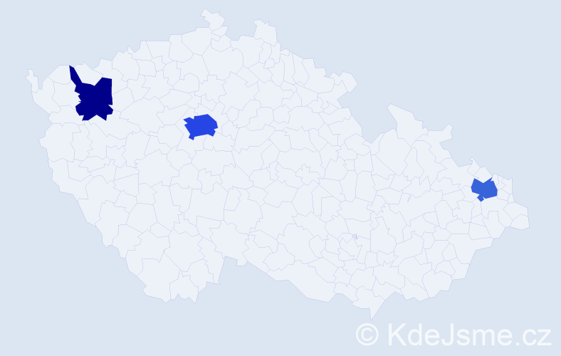 Příjmení: 'Wen', počet výskytů 16 v celé ČR