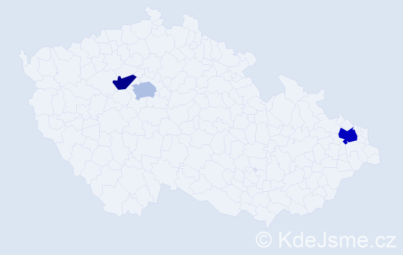 Příjmení: 'Toderová', počet výskytů 4 v celé ČR