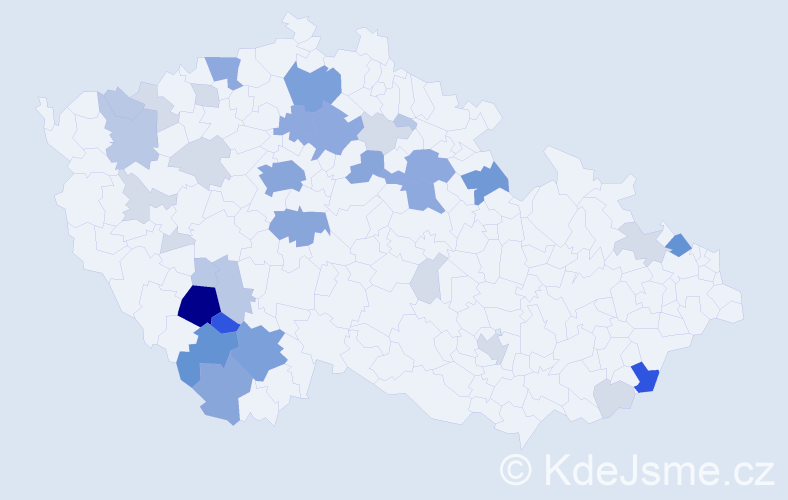 Příjmení: 'Baloušková', počet výskytů 121 v celé ČR