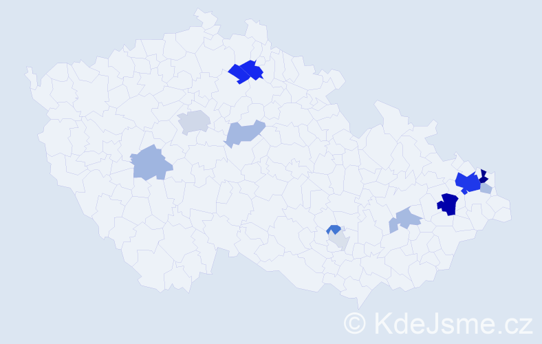 Příjmení: 'Dutko', počet výskytů 33 v celé ČR