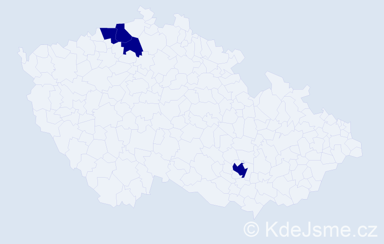 Příjmení: 'Geletková', počet výskytů 4 v celé ČR