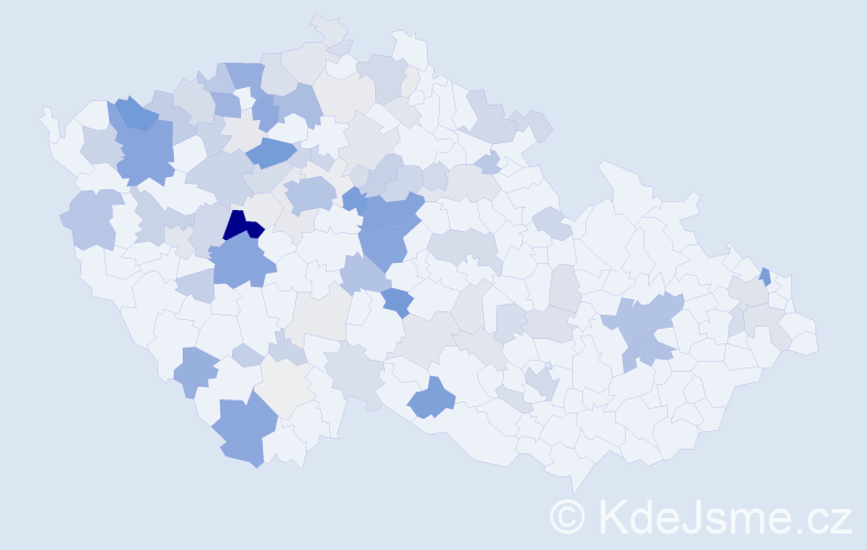 Příjmení: 'Čepelák', počet výskytů 411 v celé ČR