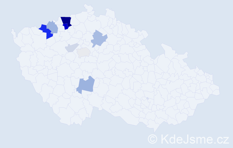Příjmení: 'Vršatová', počet výskytů 31 v celé ČR