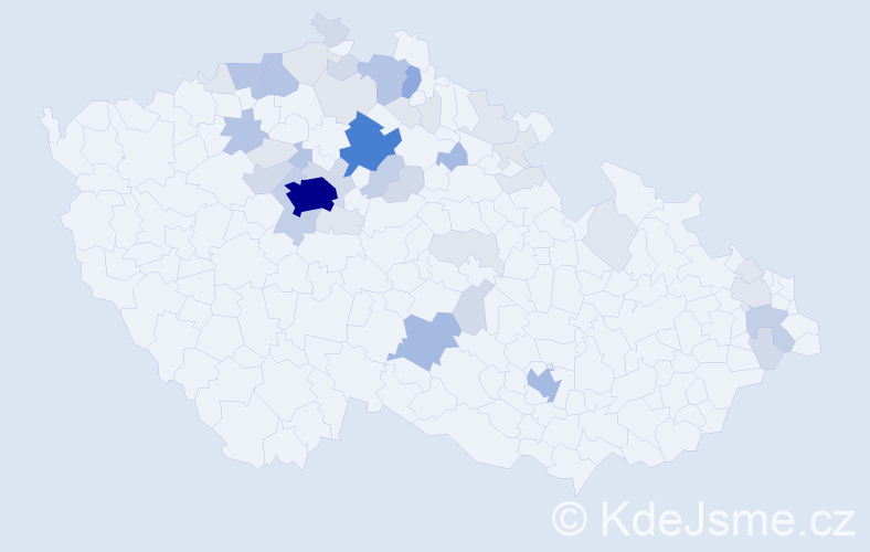 Příjmení: 'Kolátorová', počet výskytů 128 v celé ČR