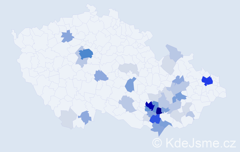 Příjmení: 'Partyka', počet výskytů 137 v celé ČR