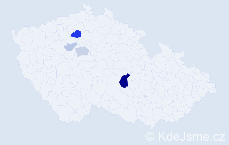 Příjmení: 'Zykanová', počet výskytů 12 v celé ČR