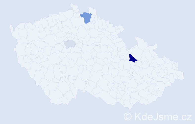Příjmení: 'Letoštiaková', počet výskytů 3 v celé ČR