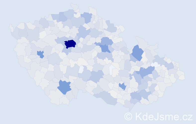 Příjmení: 'Valenta', počet výskytů 5692 v celé ČR