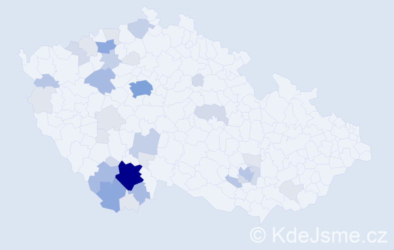 Příjmení: 'Eibl', počet výskytů 119 v celé ČR