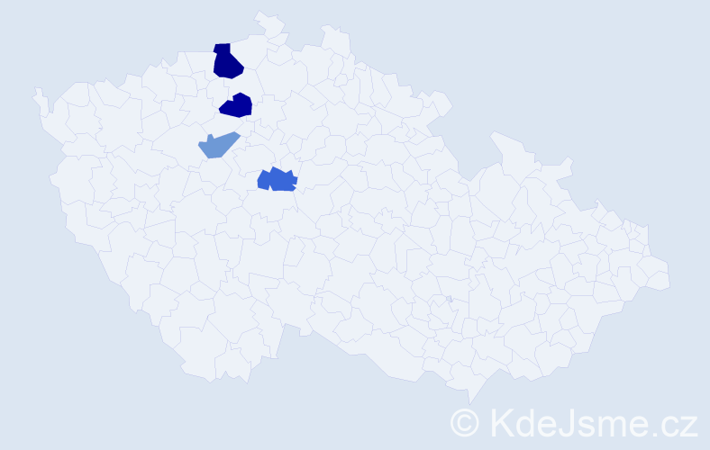 Příjmení: 'Kudrman', počet výskytů 6 v celé ČR