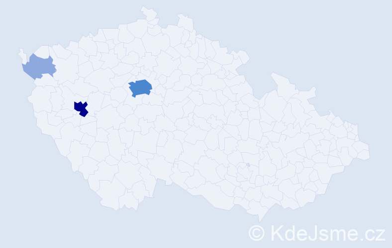 Příjmení: 'Burkovská', počet výskytů 9 v celé ČR