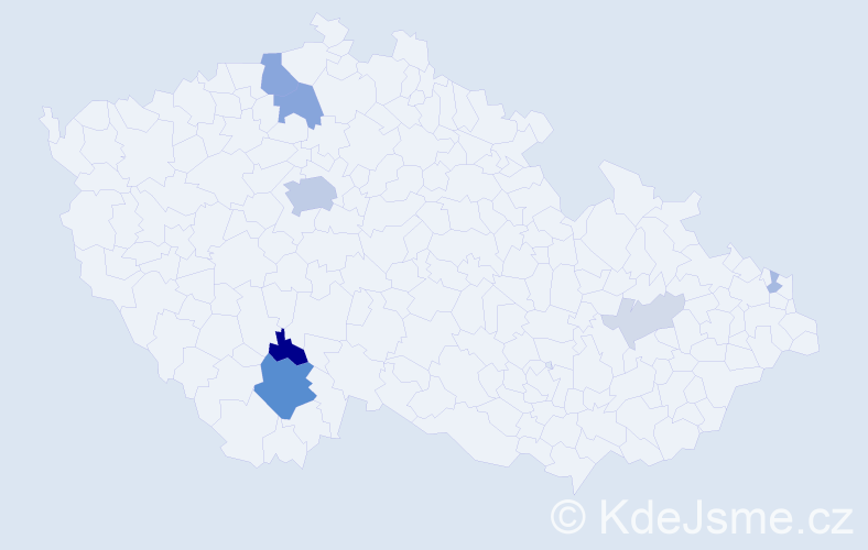 Příjmení: 'Studihradová', počet výskytů 26 v celé ČR