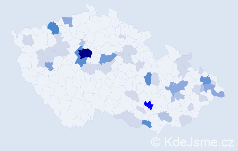 Příjmení: 'Stopka', počet výskytů 115 v celé ČR