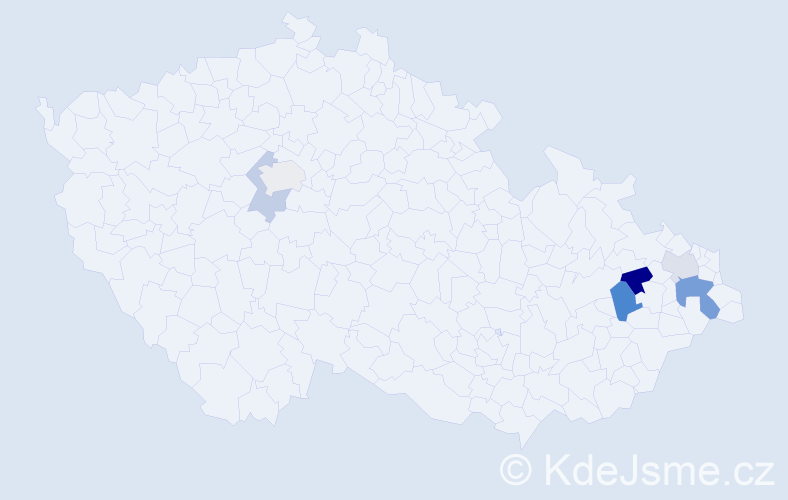 Příjmení: 'Marciňa', počet výskytů 10 v celé ČR