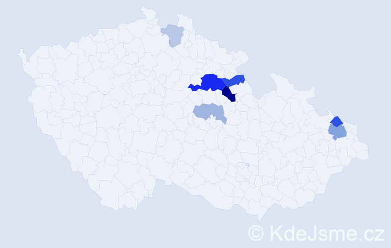 Příjmení: 'Endeová', počet výskytů 17 v celé ČR