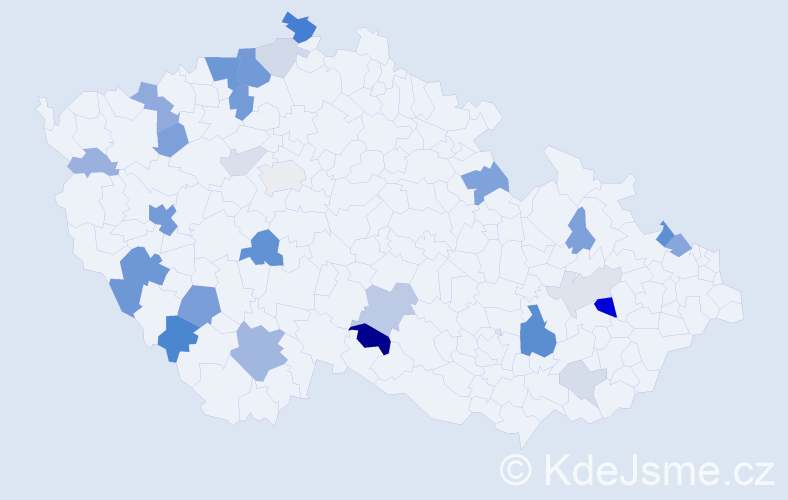 Příjmení: 'Engl', počet výskytů 74 v celé ČR