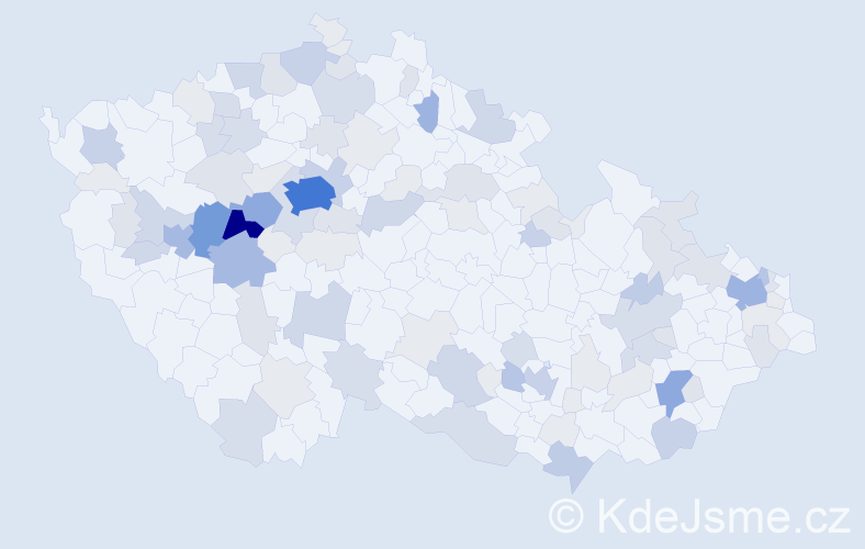 Příjmení: 'Palková', počet výskytů 345 v celé ČR