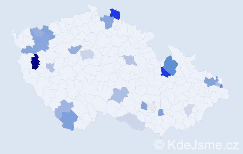 Příjmení: 'Demčák', počet výskytů 68 v celé ČR