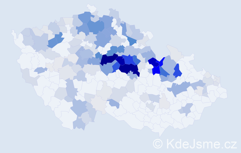 Příjmení: 'Kubelka', počet výskytů 797 v celé ČR