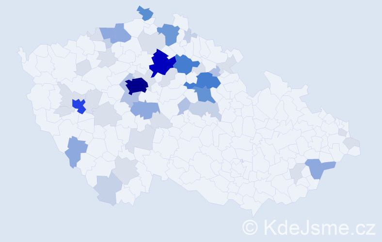 Příjmení: 'Balda', počet výskytů 165 v celé ČR